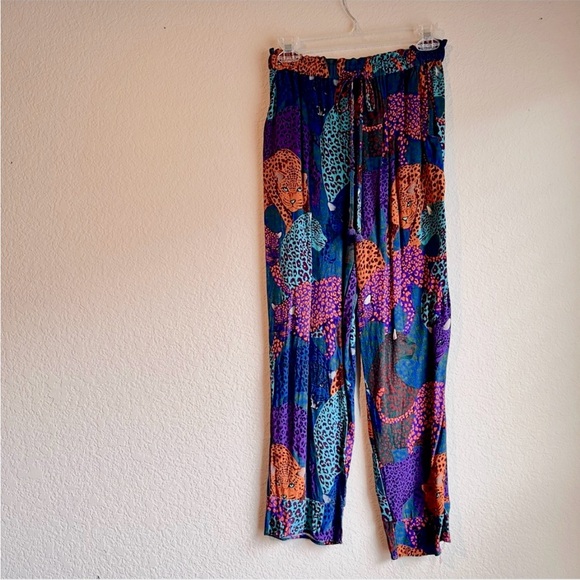 FARM Rio Midnight Leopard Pants Size S - Picture 2 of 4